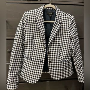 J. Crew Fitted Gingham Blazer